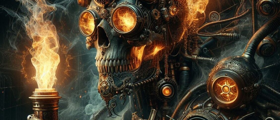 ai generated, robot, skull